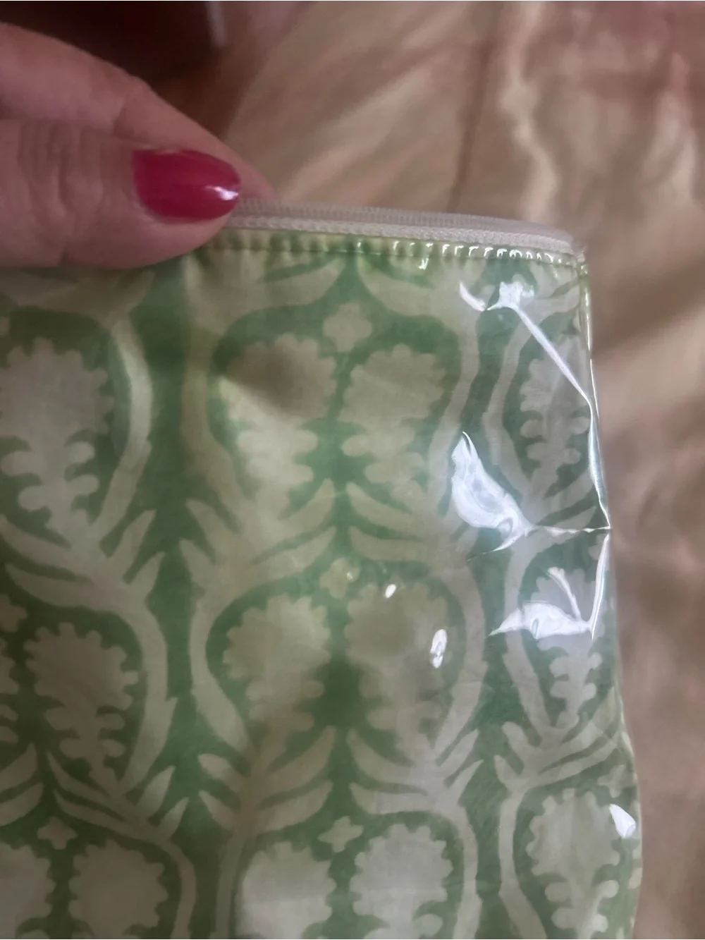 Pigotts Store Green Patterned Cosmetic Pouch